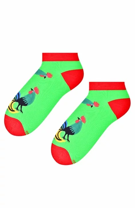 Sosete scurte dama, colectia folk - Steven S116-008 verde (Culoare: Verde, Marime: 35-37) - 2 | YEO