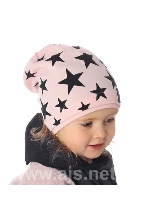 Caciula din bumbac pentru fete 1,5-11 ani - AJS 36-052 multicolor, model stelute