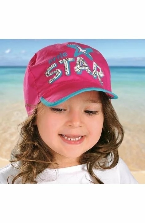Sapca de vara 100% bumbac pentru fete 1,5-4 ani - AJS 28-175 fucsia, rosu, alb, bleumarin, bleu