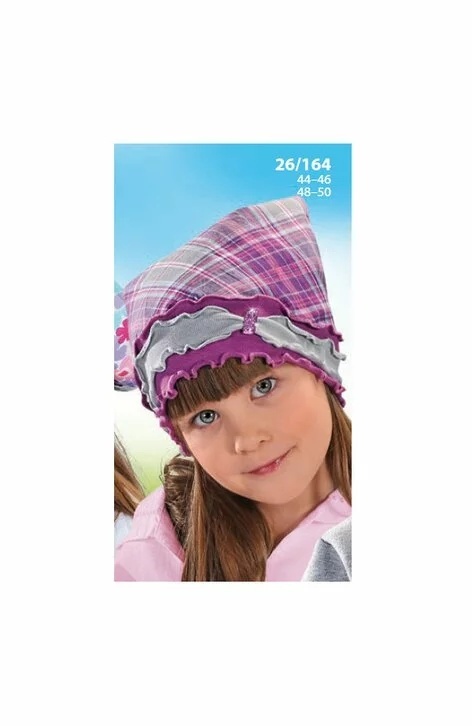 Batic din bumbac pentru fetite 6-24 luni - AJS 26-164 roz, gri