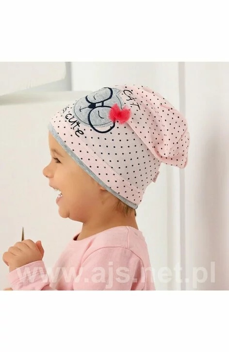 Caciula din bumbac pentru fetite 6-24 luni - AJS 38-070 multicolor
