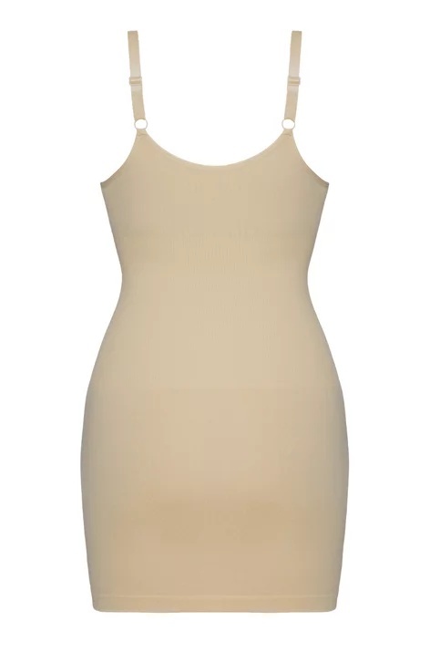 Rochie modelatoare open-bust, banda silicon - Mitex Elite form, bej