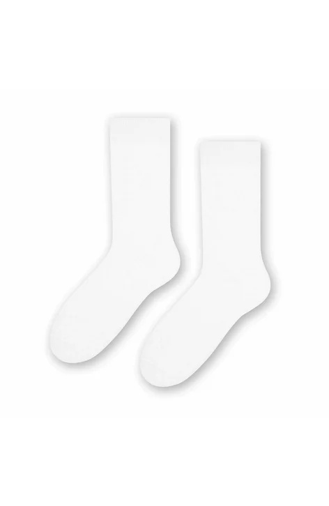 Sosete simple barbati, bumbac, culoare alb - Steven S048-ALB