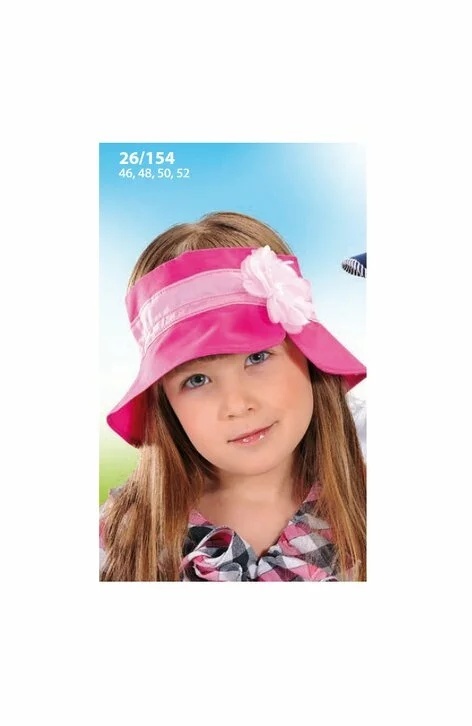 Palarie 100% bumbac pentru fete 1-4 ani - AJS 26-154 fucsia, roz, alb