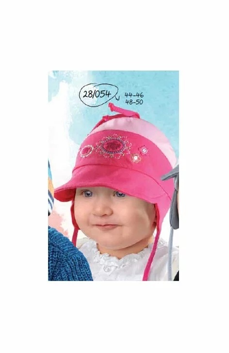 Caciula din bumbac pentru fetite 6-12 luni - AJS 28-054 multicolor
