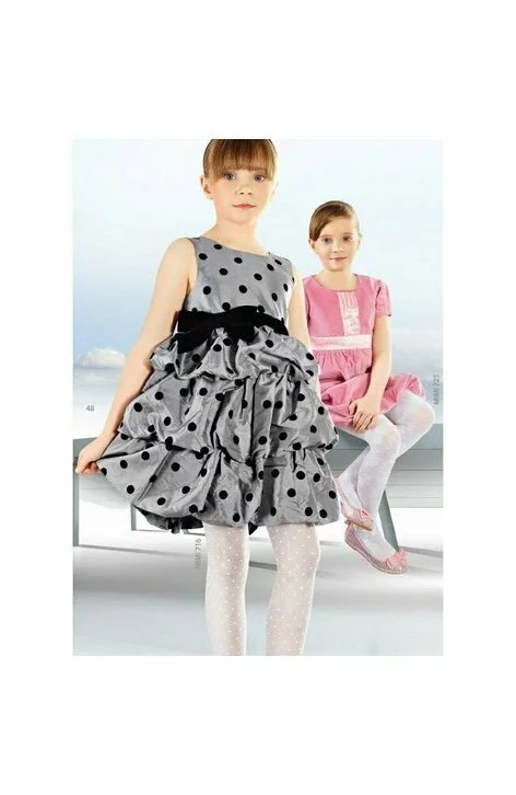 Ciorapi cu model pentru fetite - Marilyn Mimy 716, 20 DEN - alb