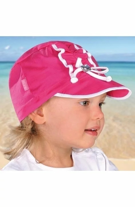 Sapca de vara 100% bumbac pentru fete 1,5-4 ani - AJS 28-168 fucsia, alb, gri, albastru, bleumarin