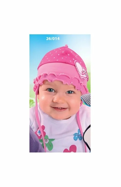 Caciula din bumbac pentru bebelusi 1-12 luni - AJS 26-014 lila