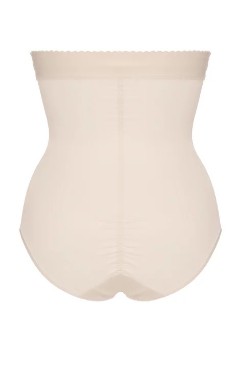Chilot modelator cu talie inalta, banda silicon - Mitex Satin bej, negru - marimi S-2XL