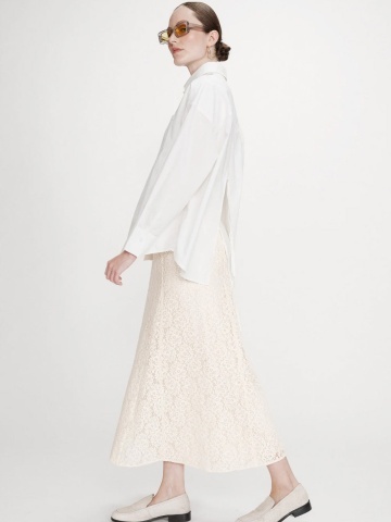 Camasa Valerie ivory oversize din bumbac - Img 4