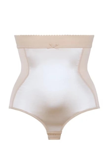 Chilot modelator cu talie inalta, banda silicon - Mitex Satin bej, negru - marimi S-2XL - Img 3