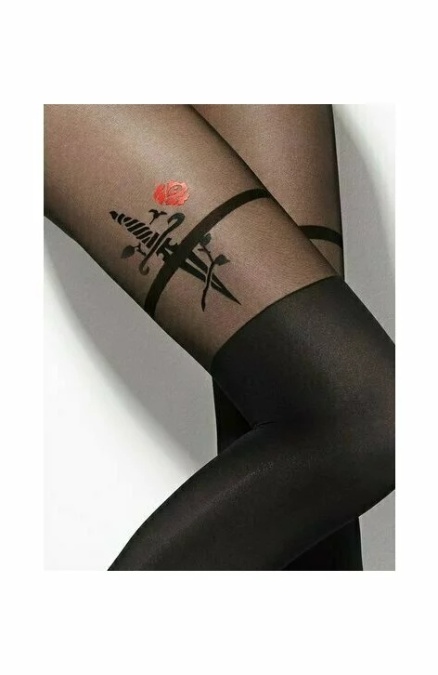 Ciorapi cu model - Marilyn Zazu Dagger, 60 DEN - negru - Img 2
