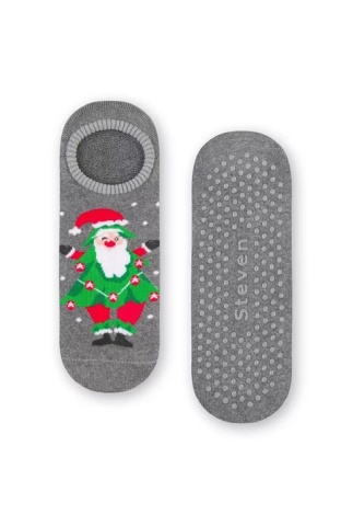 Cipici flausati de dama, cu ABS pe talpa - Steven S132-20 gri Santa