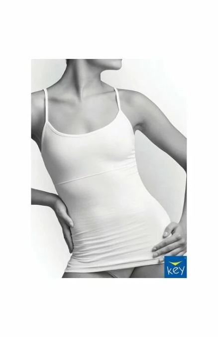 Maieu dama din bumbac, bretele subtiri, ajustabile, Key underwear LVW 010 - Img 1