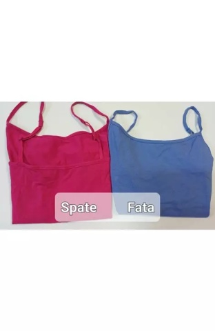 Maiou dama din bumbac cu bretele subtiri si ajustabile - Key underwear LVW 010 - Img 2