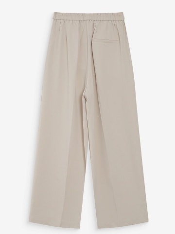 Pantaloni Noblesse ecru wide-leg cu talie medie-inalta - Img 7