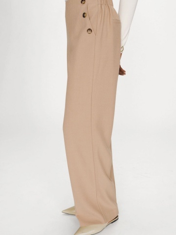 Pantaloni Valigny camel drepti cu talie inalta - Img 4