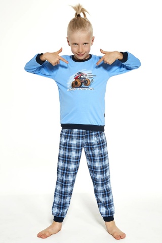 Pijama baieti 1-8 ani, 100% bumbac - Cornette B593-116 Extreme Sports