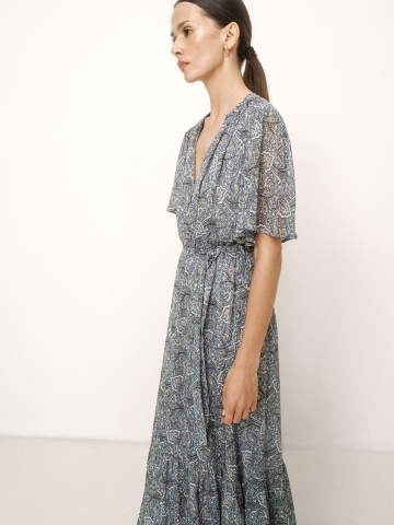 Rochie Venelle maxi vaporoasa cu imprimeu - Img 10
