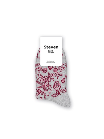 Sosete dama, colectia folk - Steven S118K019 gri - Img 3