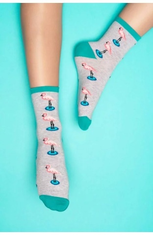 Sosete dama, model Water birds - More S078097 gri