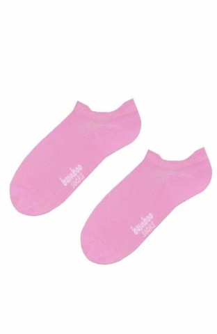 Sosete scurte dama, bambus, culoare roz - Steven S094-003