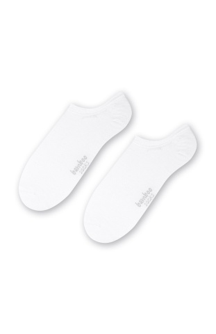 Sosete scurte unisex, bambus, Steven S094-007, alb