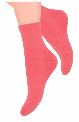 Sosete simple de dama - Steven S037-041 corai