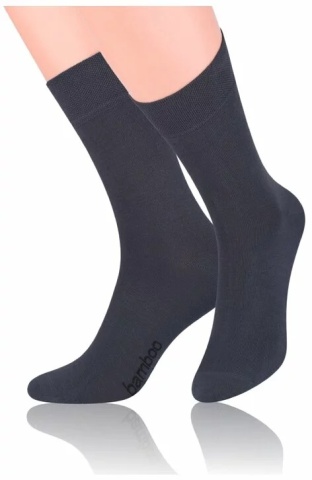 Sosete unisex, viscoza de bambus, culoare grafit - Steven S086GRAF