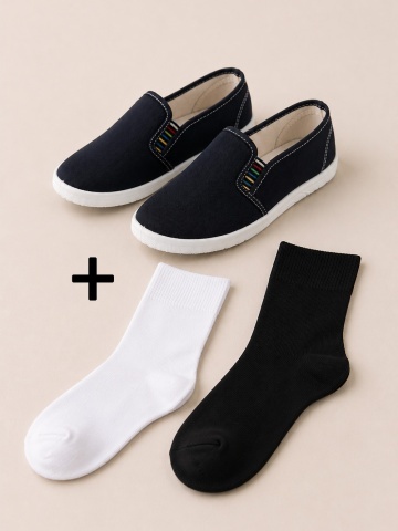 Tenisi bleumarin + sosete din bumbac