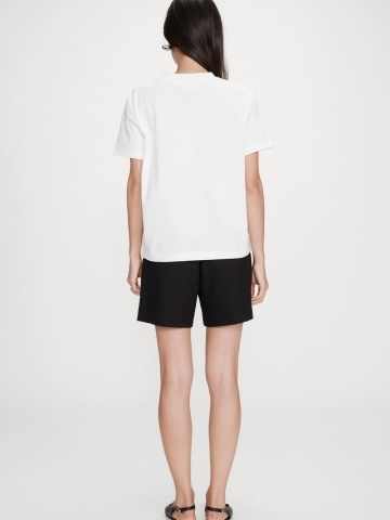 Tricou de dama Vanders ivory din bumbac - Img 4