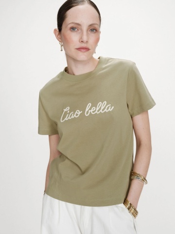 Tricou de dama Vanders verde din bumbac - Img 1