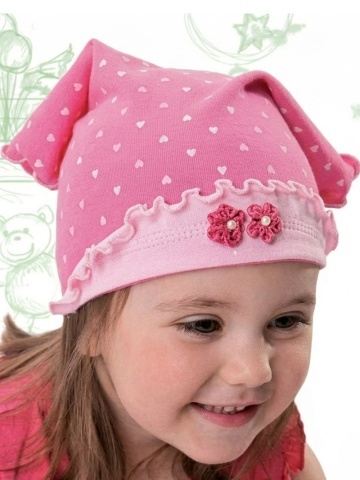 Batic din bumbac pentru fete 6 - 12 luni - AJS 24-024 fucsia, lila, mov, alb