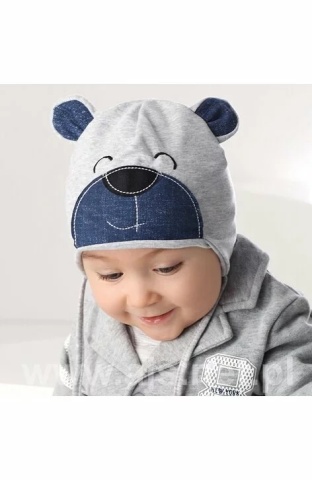 Caciula dublata din bumbac pentru baieti 1 luna - 3 ani - AJS 36-017 multicolor