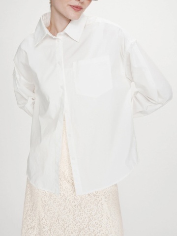 Camasa Valerie ivory oversize din bumbac