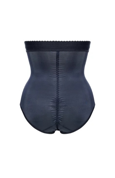 Chilot modelator cu talie inalta, banda silicon - Mitex Satin bej, negru - marimi S-2XL - Img 4