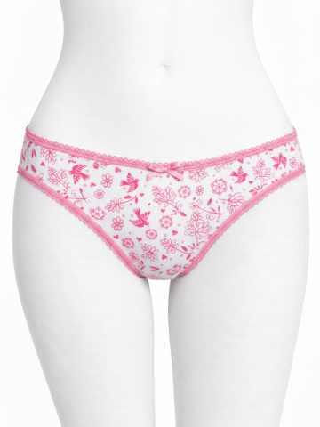 Chiloti din bumbac pentru fete, set 2 perechi - Key Underwear - Img 2