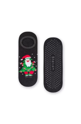 Cipici flausati de dama, cu ABS pe talpa - Steven S132-22 gri inchis, Santa