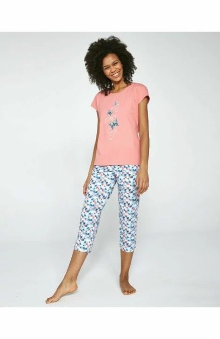 Pijama dama, 3 piese, 100% bumbac, Cornette W665-202 - Img 4