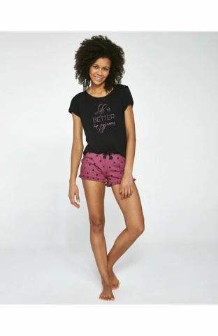 Pijama dama, modal, Cornette W492-190, Life is better in pyjamas