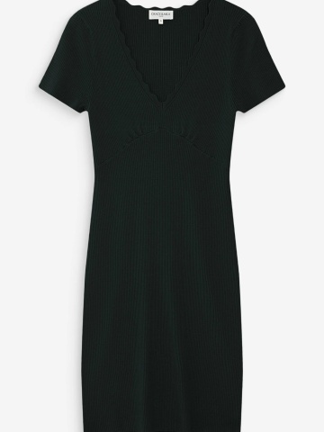 Rochie Valeriane neagra mulata din tricot fin - Img 5