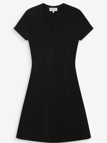 Rochie Venezuela neagra din tricot moale - Img 5