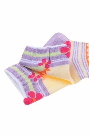 Sosete colorate pentru fete cu model convex - Rewon 124-013 - Img 3