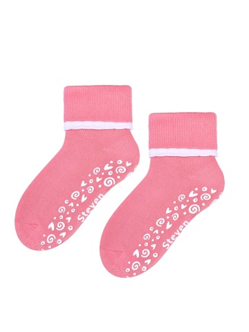 Sosete flausate cu ABS pentru fete - Steven S038-S006