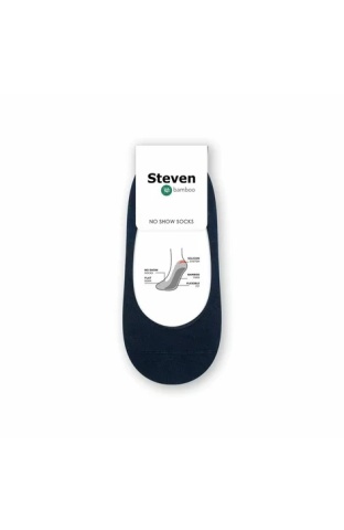 Sosete invizibile - Talpici din viscoza de bambus cu silicon pentru dama - Steven S036D04 bleumarin - Img 2
