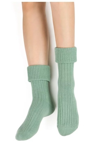 Sosete lana dama, verde - Steven S067-069