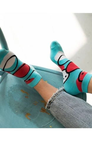 Sosete scurte dama, model Flip flope - More S069047 turcoaz