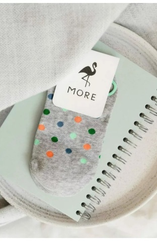 Talpici barbati, model Polka dots - More S098024 gri