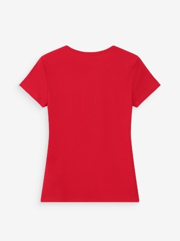 Tricou dama Valerio rosu din bumbac - Img 7