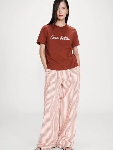 Tricou de dama Vanders caramiziu din bumbac - Img 4